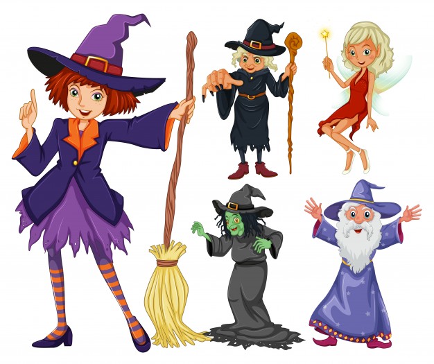 fairytales-set-with-witch-and-wizard_1308-451